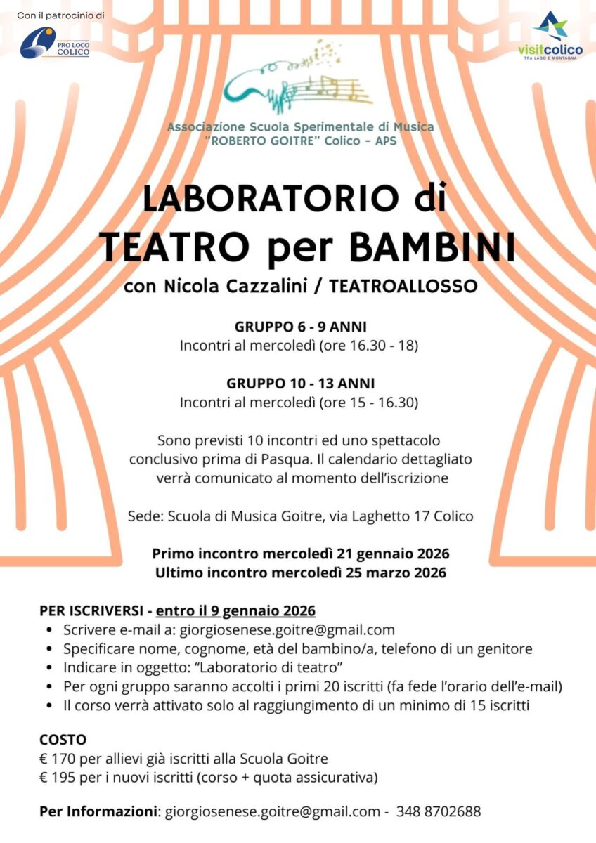 Laboratorio Di Teatro Per Bambini 2026